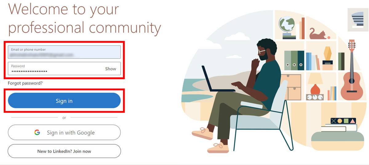 linkedin sign in