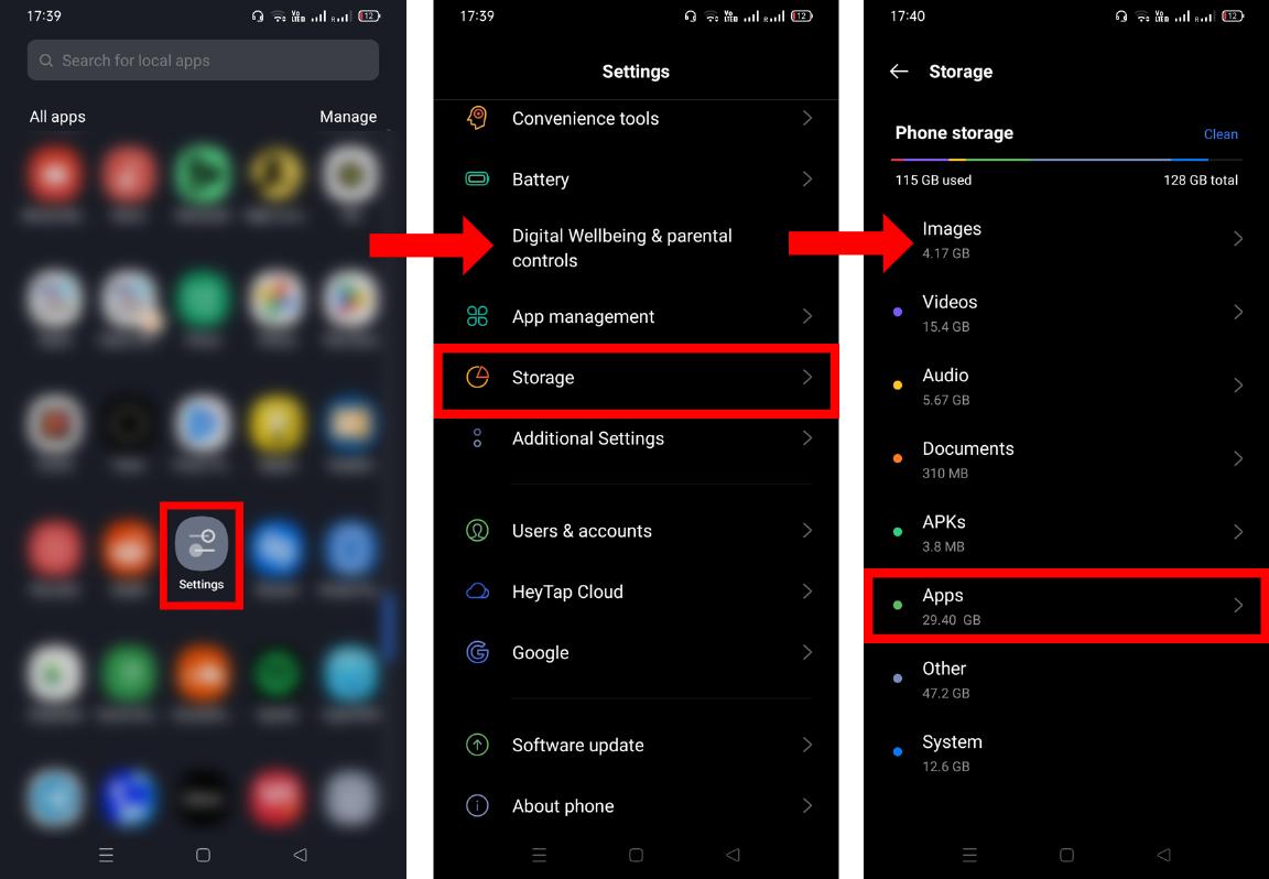 open android settings