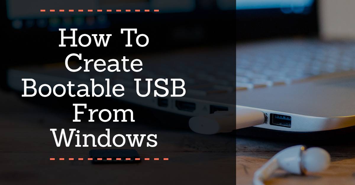 create a bootable usb