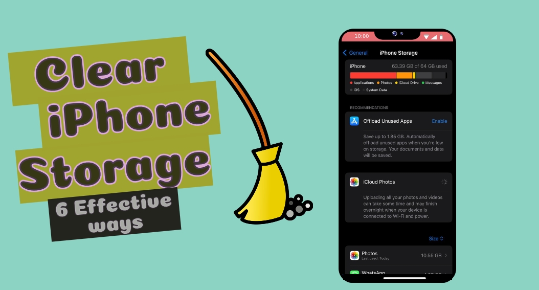 Clear iphone or iPad storage space