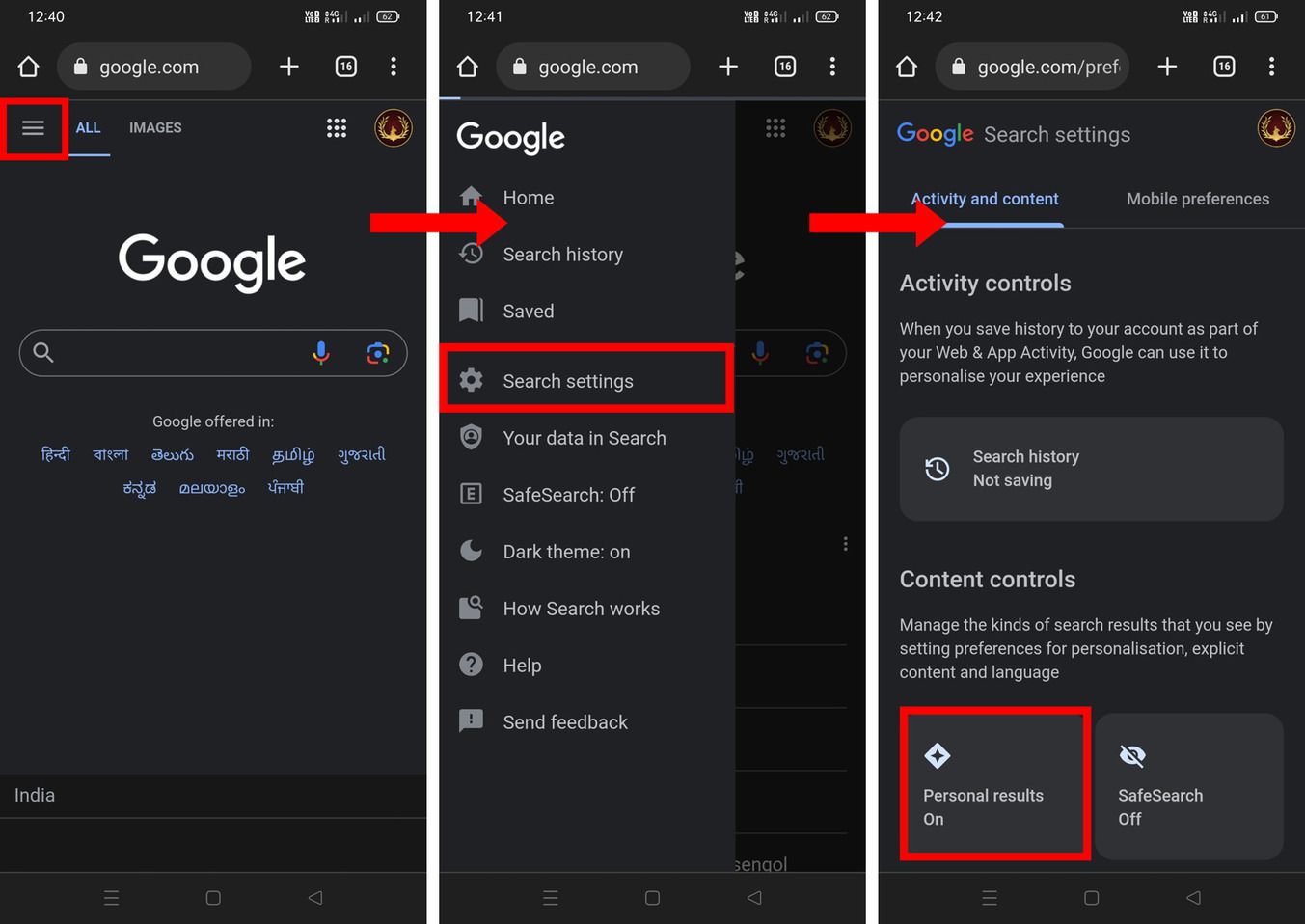 activity and content