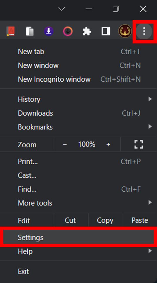 chrome browser settings