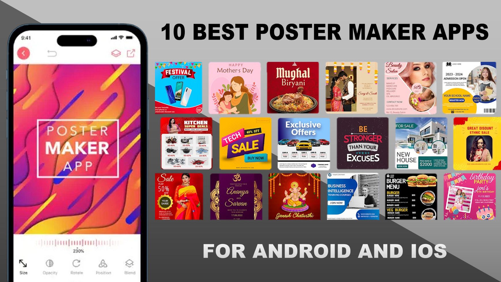 Poster Maker apps for Android and iOS