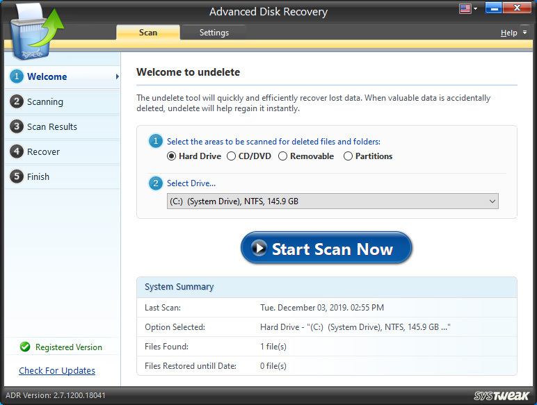 advanced disk recovery data recovery software for pc