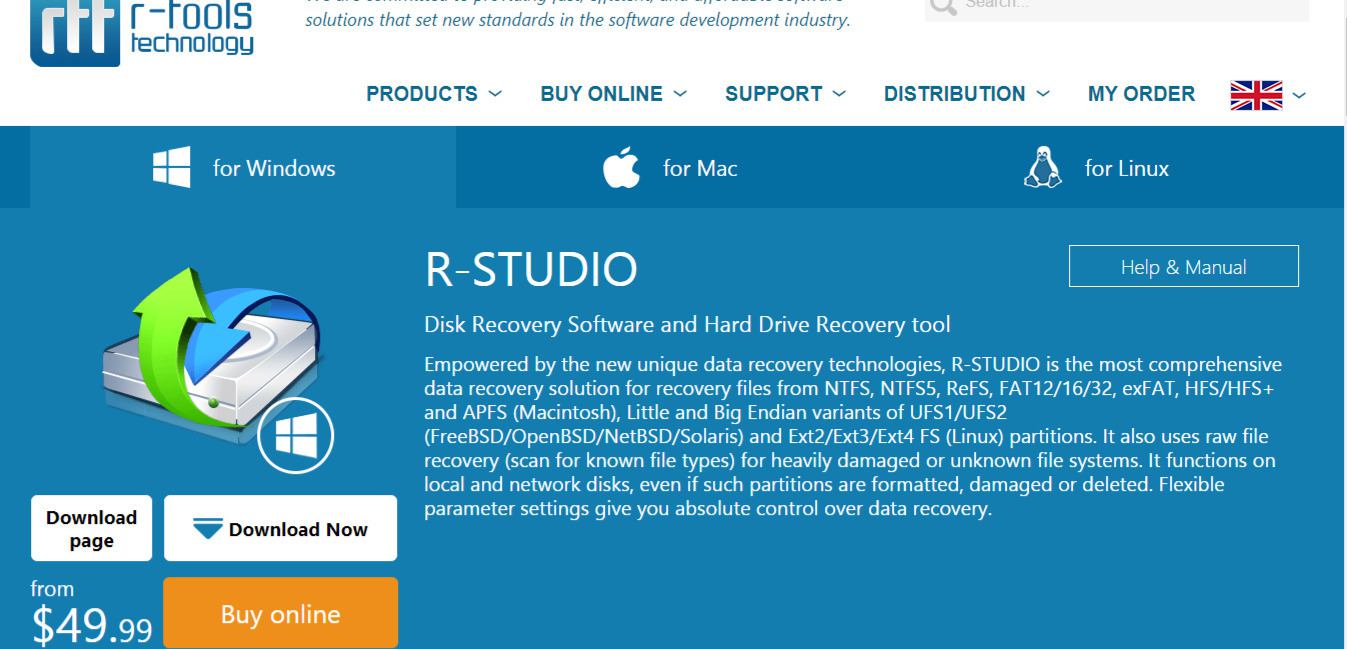 R studio data recovery software for pc