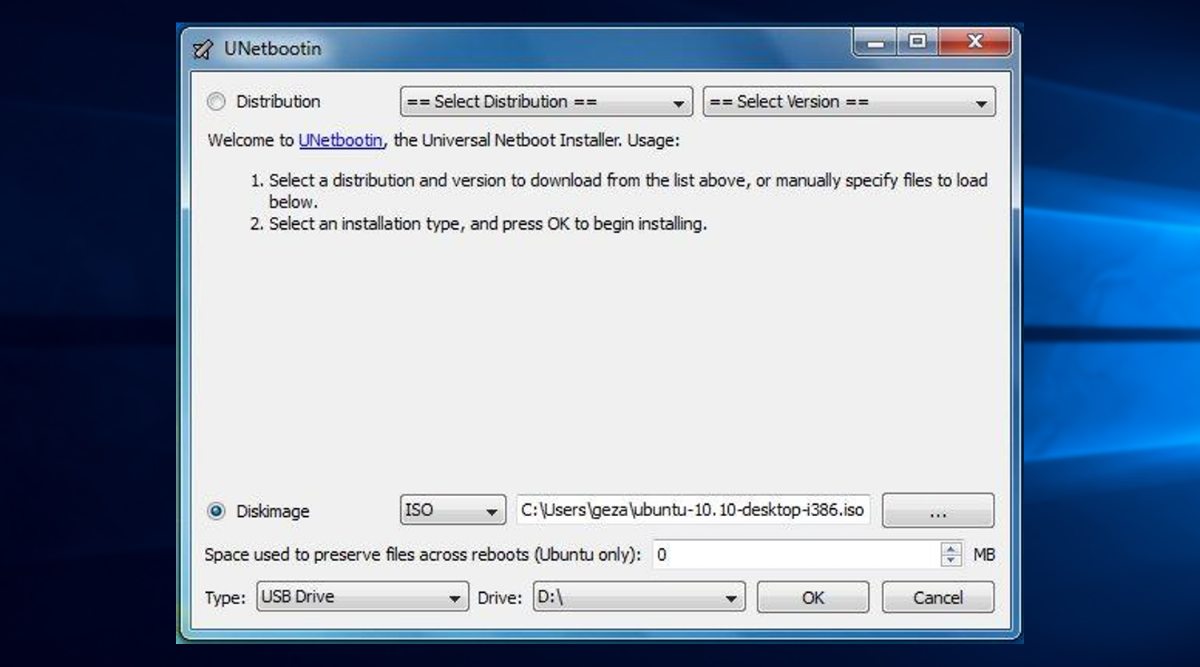 UNetbootin software