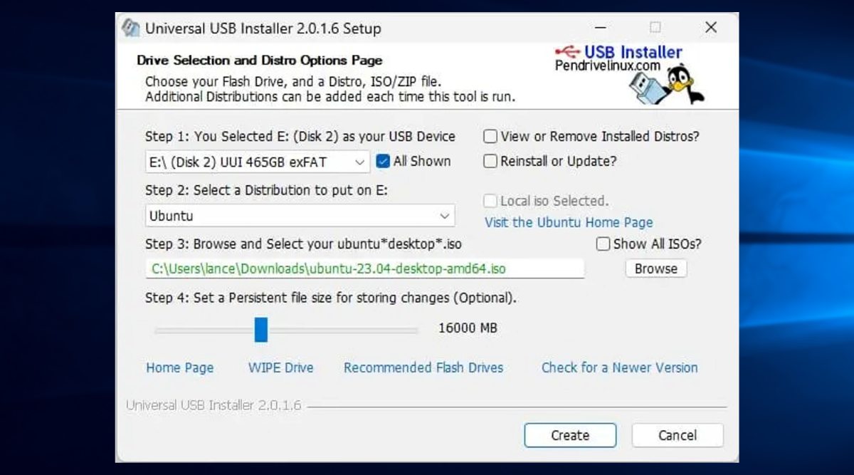 Universal USB installer aka UUI