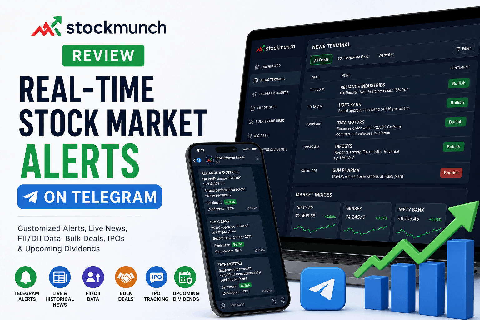 StockMunch Review: Real-Time Stock Market Alerts on Telegram tutorials